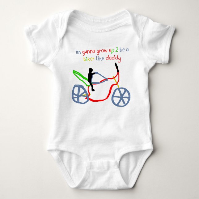 Bikerbabybabyen växer tee (Framsida)