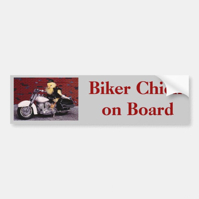 Bikerchick ombord bildekal (Framsidan)