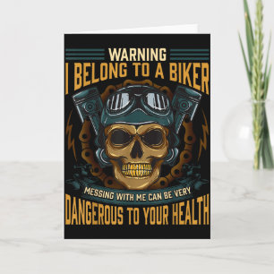 Bikerflickvän Hustru Jag Tillhör En Biker Valentin Kort