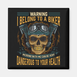 Bikerflickvän Hustru Jag Tillhör En Biker Valentin Magnet