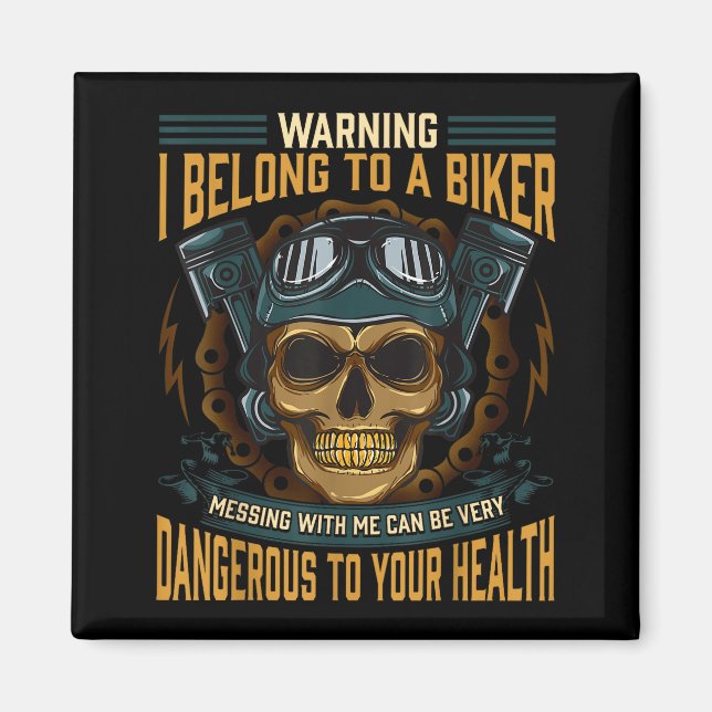 Bikerflickvän Hustru Jag Tillhör En Biker Valentin Magnet (Framsidan)