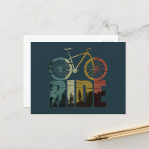 Bikerider för berg helg vykort
