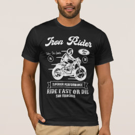 Bikerklubb Stil Iron Rider T Shirt