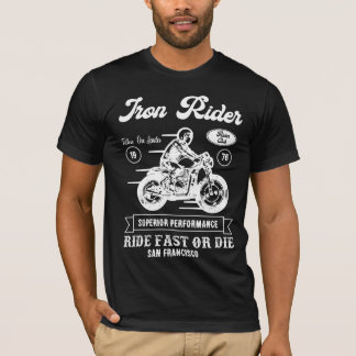 Bikerklubb Stil Iron Rider T Shirt