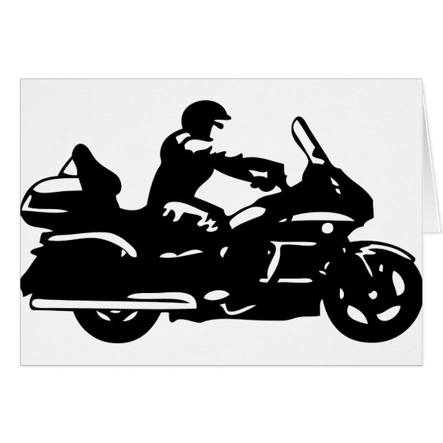 bikermotorcykelmoto som goldwing hälsningskort (Framsidan Horizontal)
