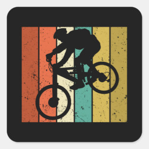 Bikerna Bike MTB Funny Gift Fyrkantigt Klistermärke