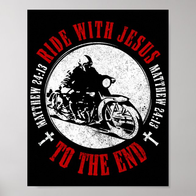 Bikerna Faith Ride med Jesus Poster (Framsidan)