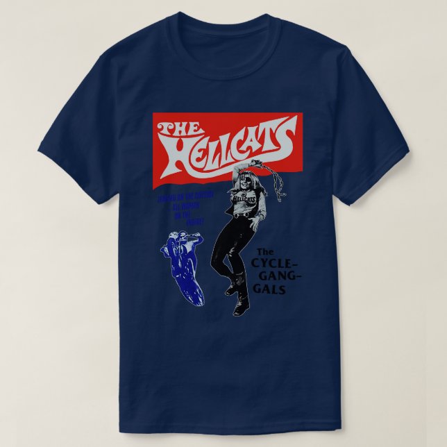 Bikerna Hellcat Retro Cult Classic Outlaw T Shirt (Design framsida)