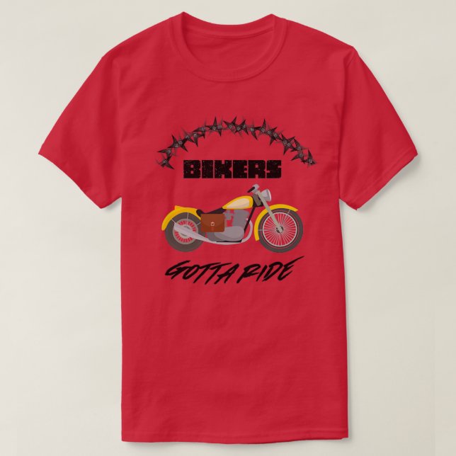 Bikerna måste åka (2) t shirt (Design framsida)