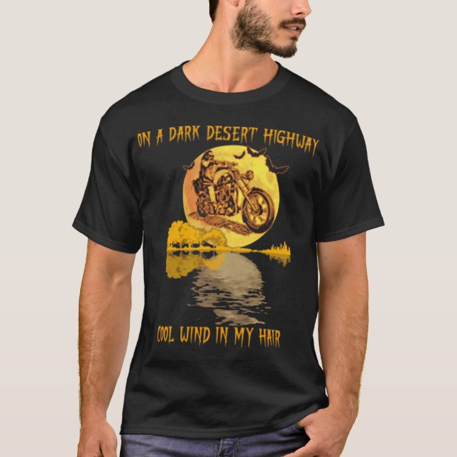 Bikerna mörk Desert Highway T Shirt (Framsida)
