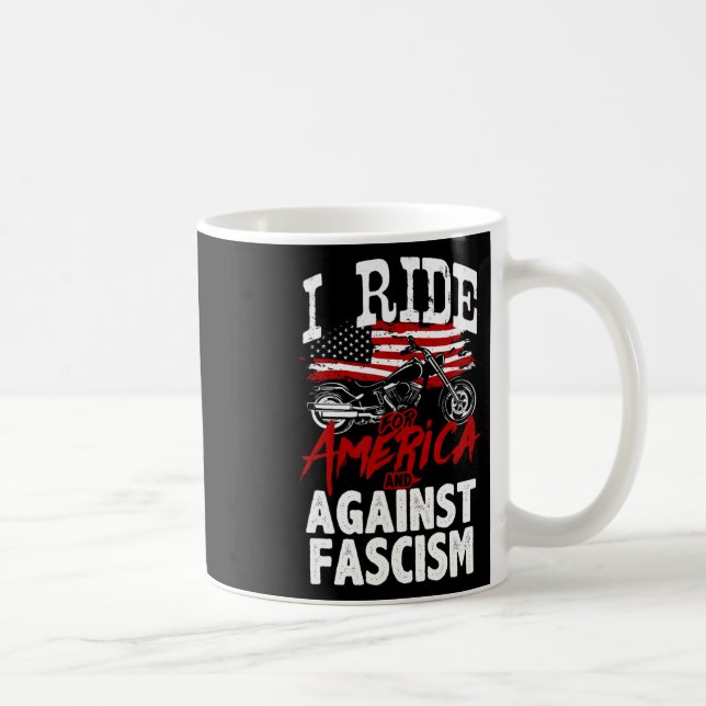 Bikerna mot fascismens protester kaffemugg (Höger)