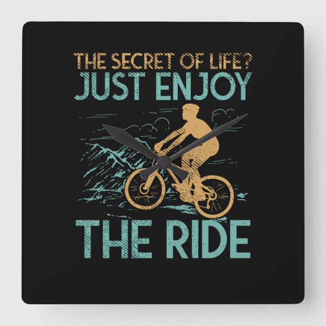 Bikerna Mountain Bike Mountain Fyrkantig Klocka (Framsida)