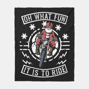Bikerna Pappa Bike Jultomten Fleecefilt