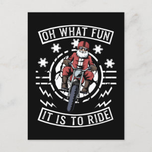 Bikerna Pappa Bike Jultomten Vykort