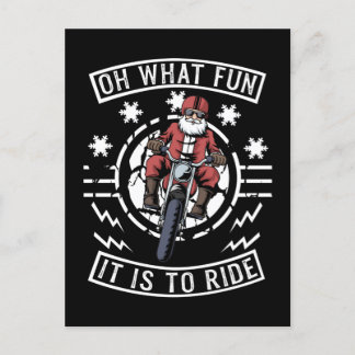 Bikerna Pappa Bike Jultomten Vykort