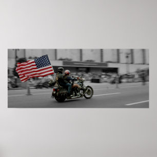Bikerna Rolling Thunder i Washington DC Rally Poster