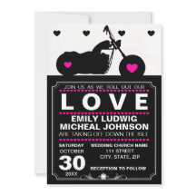 Bikerna Silhouette Bröllop