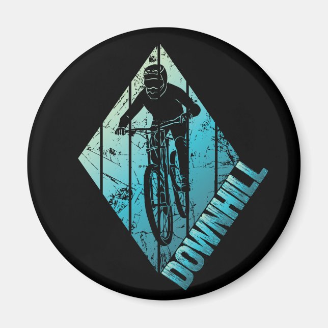 Bikerna Trail Biking Downhill Mountain Magnet (Framsidan)