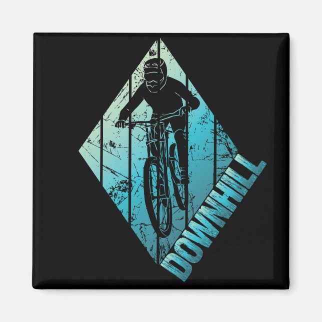 Bikerna Trail Biking Downhill Mountain Magnet (Framsidan)