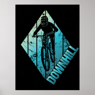 Bikerna Trail Biking Downhill Mountain Poster