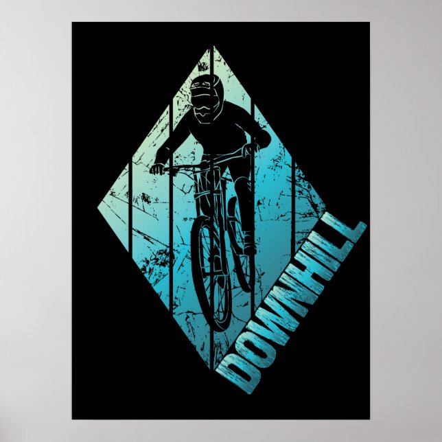 Bikerna Trail Biking Downhill Mountain Poster (Framsidan)