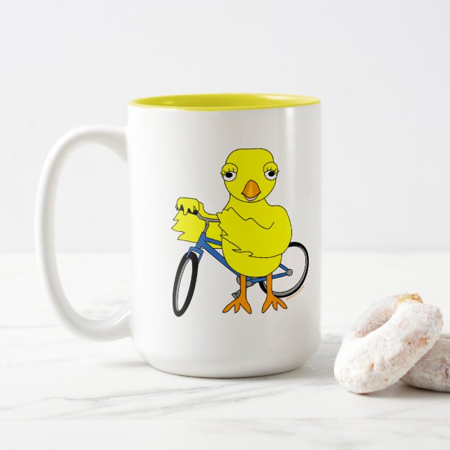 Bikernas Chick Två-Tonad Mugg (Med munk)