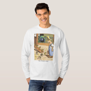 Bikernas Chickar vit långärmad skjorta T Shirt