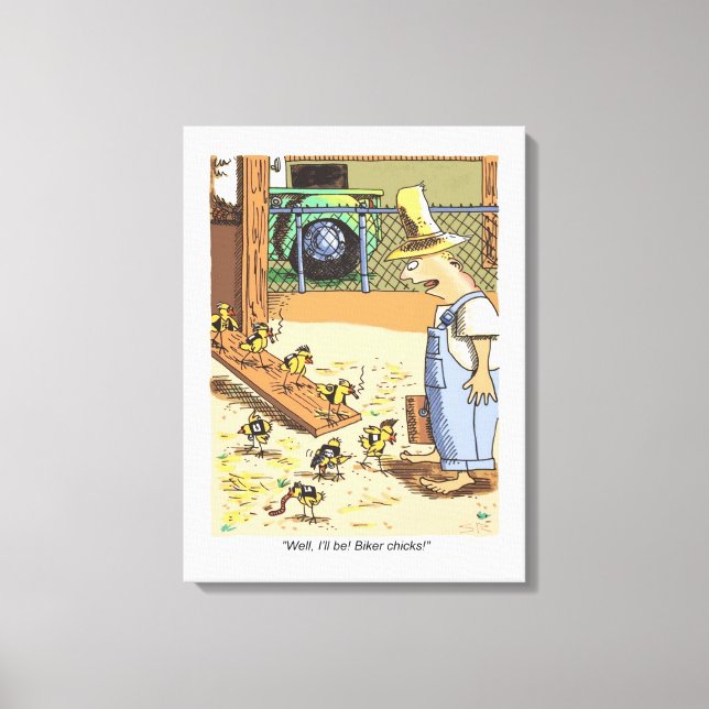 Bikernas Chickar, vitt kanvastryck (Framsida)