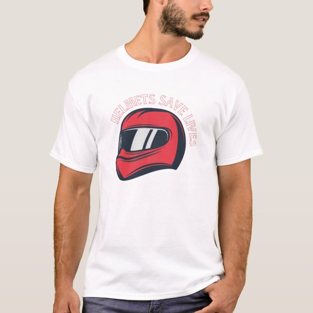 Bikernas Lifesaver: Pridet Helmet T Shirt (Framsida)