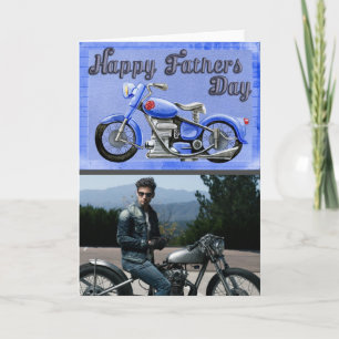 Bikerpappa Glad fadersdag-fotografi Kort