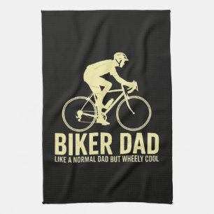 Bikerpappa som en vanlig pappa kökshandduk