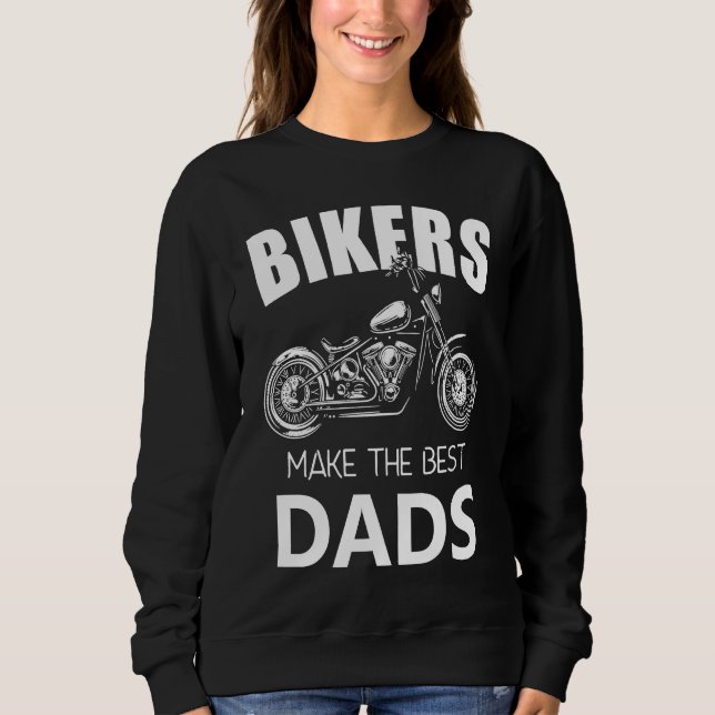 Bikers Make The Best Dads Fathers Motorcycle T Shirt (Framsida)