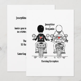 Bikers MC Bröllop Kvällsmottagning Inbjudningar