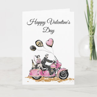 Bikers motorcykelvalentine vikt gratulationskort kort