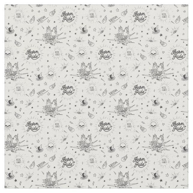 Bikertygtryck Tyg (Närbild)