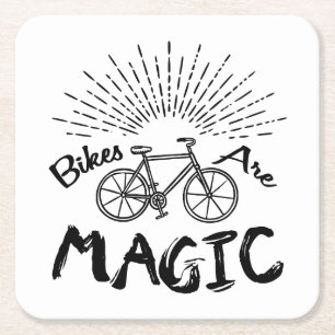 Bikes är magiska underlägg papper kvadrat