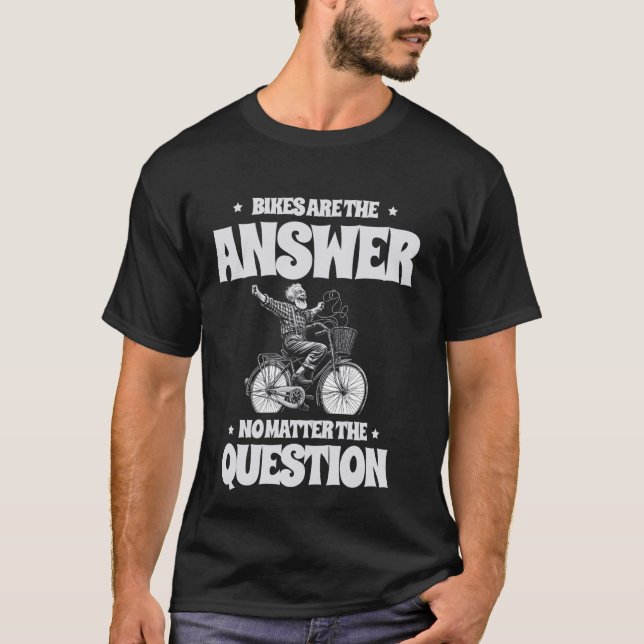 Bikes är svaret på frågeberget t shirt (Framsida)