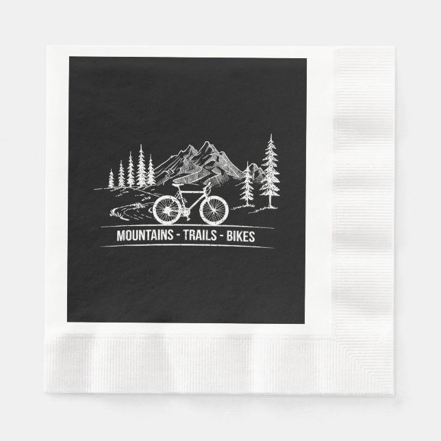 Bikes - Cyclist Bike Rider Bicycle Pappersservett (Framsidan)