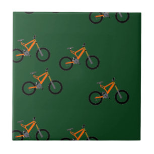 Bikes på grönt kakelplatta
