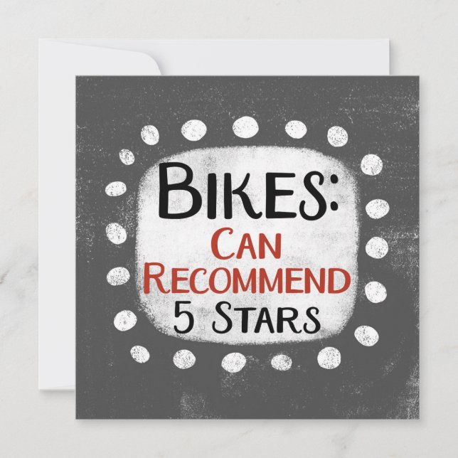 Bikes recension 5 Stjärnhälsningskort Kort (Framsida)