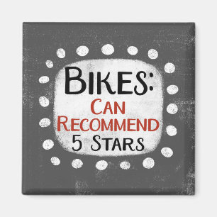 Bikes Review 5 Stjärnor Kylskåpsmagnet