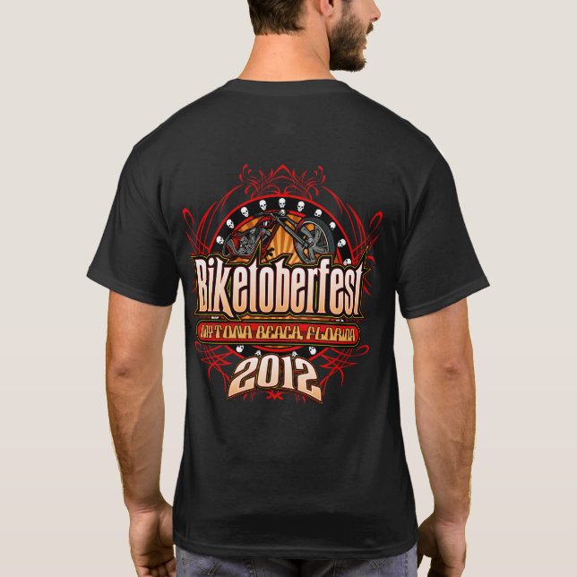 Biketoberfest Daytona a 2012 T Shirt (Baksida)