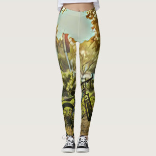 Biking Älskare Gift Färgning av cykling Leggings