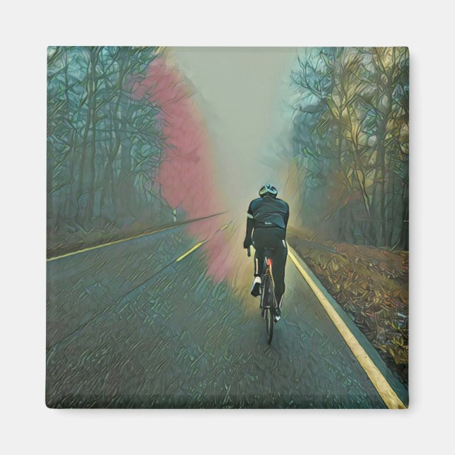 Biking Älskare Gift | Färgning av cykling Magnet (Framsidan)