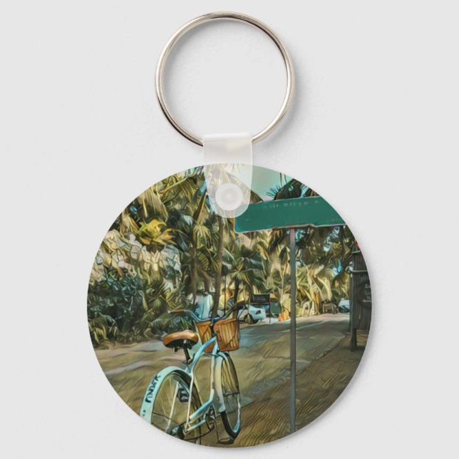 Biking Älskare Gift | Färgning av cykling Nyckelring (Framsida)