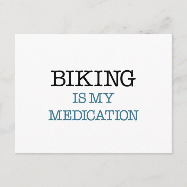 Biking är min medicin vykort (Framsida)