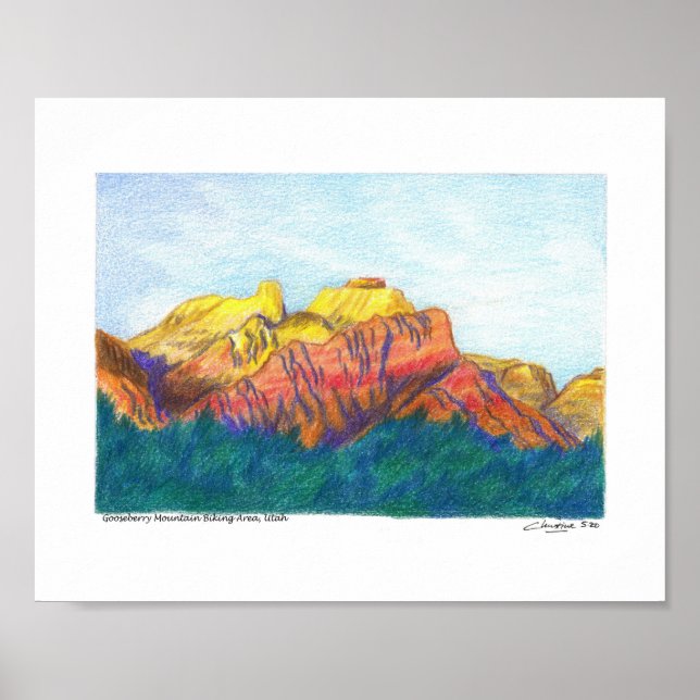 Biking Area Utah, Gooseberry Mountain Poster (Framsidan)