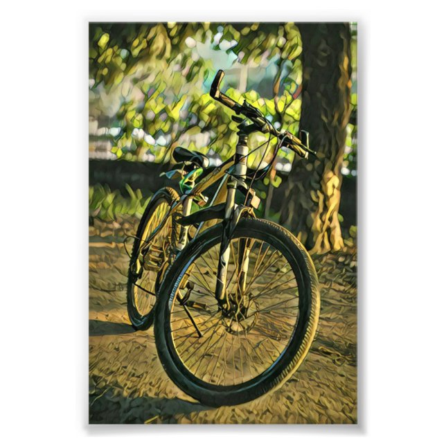 Biking Artwork Fototryck (Framsidan)