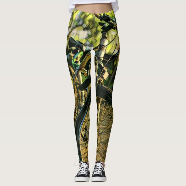 Biking Artwork Leggings (Framsida)