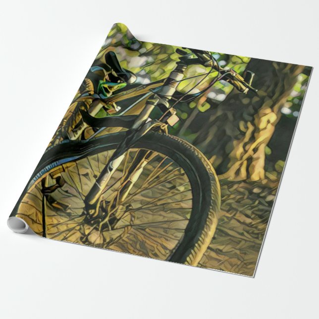 Biking Artwork Presentpapper (Utrullad)